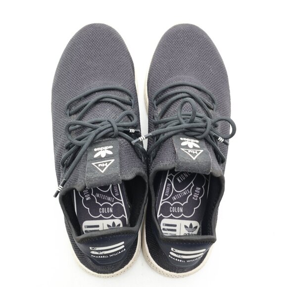 Adidas Trainers Pharrell Williams Tennis Hu Men's Size 10.5 Black Knit Sneakers - Picture 7 of 9